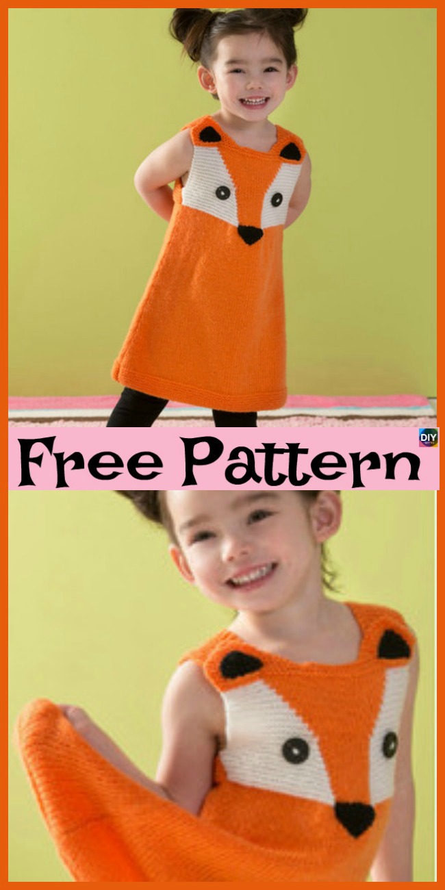 diy4ever- Knit Fox Tunic & Slippers - Free Patterns