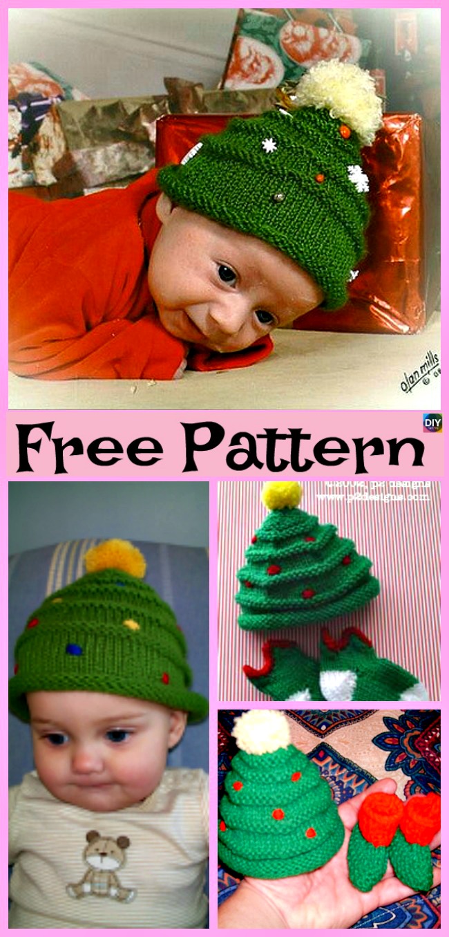 diy4ever-10 Crochet Christmas Hats - Free Patterns