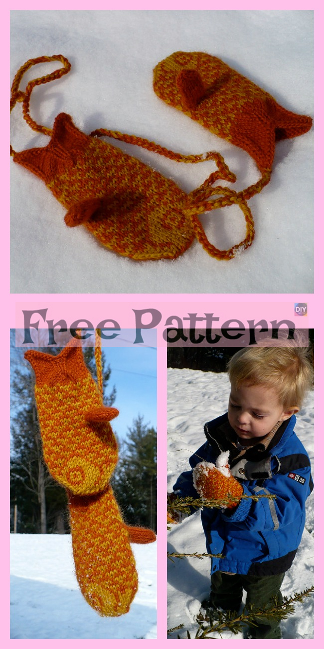 10+ Cute Knit Animal Mittens - Free Patterns