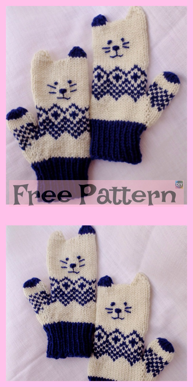 10+ Cute Knit Animal Mittens - Free Patterns