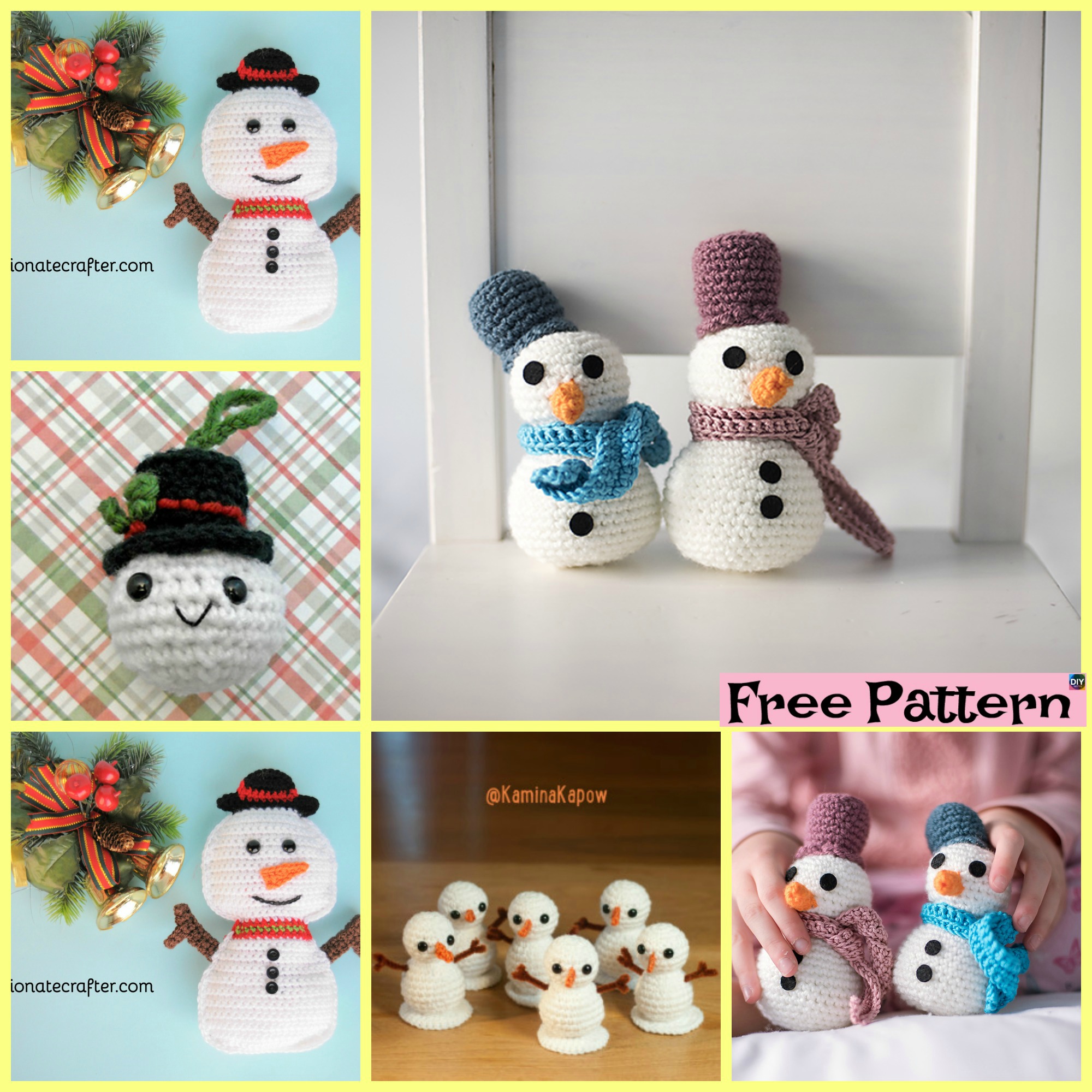 diy4ever-8 Crochet Cute Snowmen - Free Patterns 