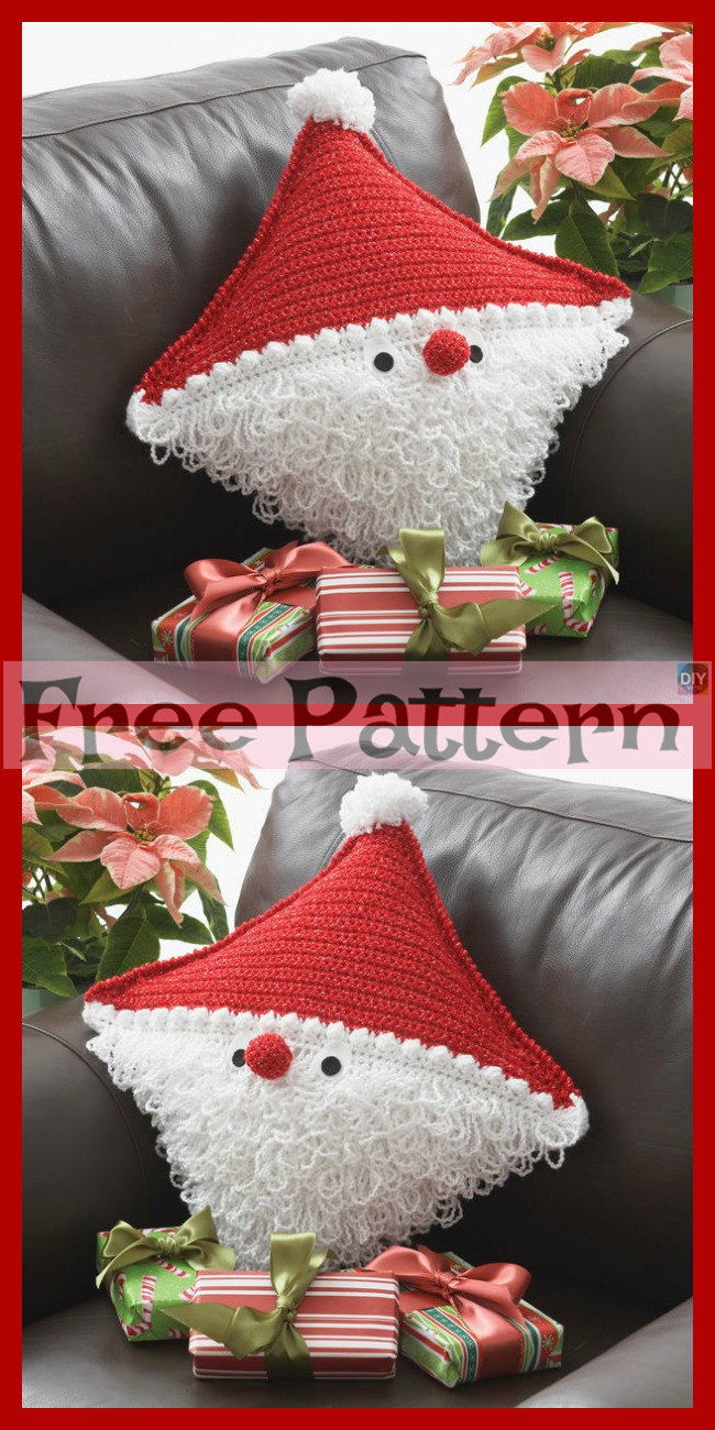 diy4ever-Crochet Christmas Gift Pillows - Free Patterns 
