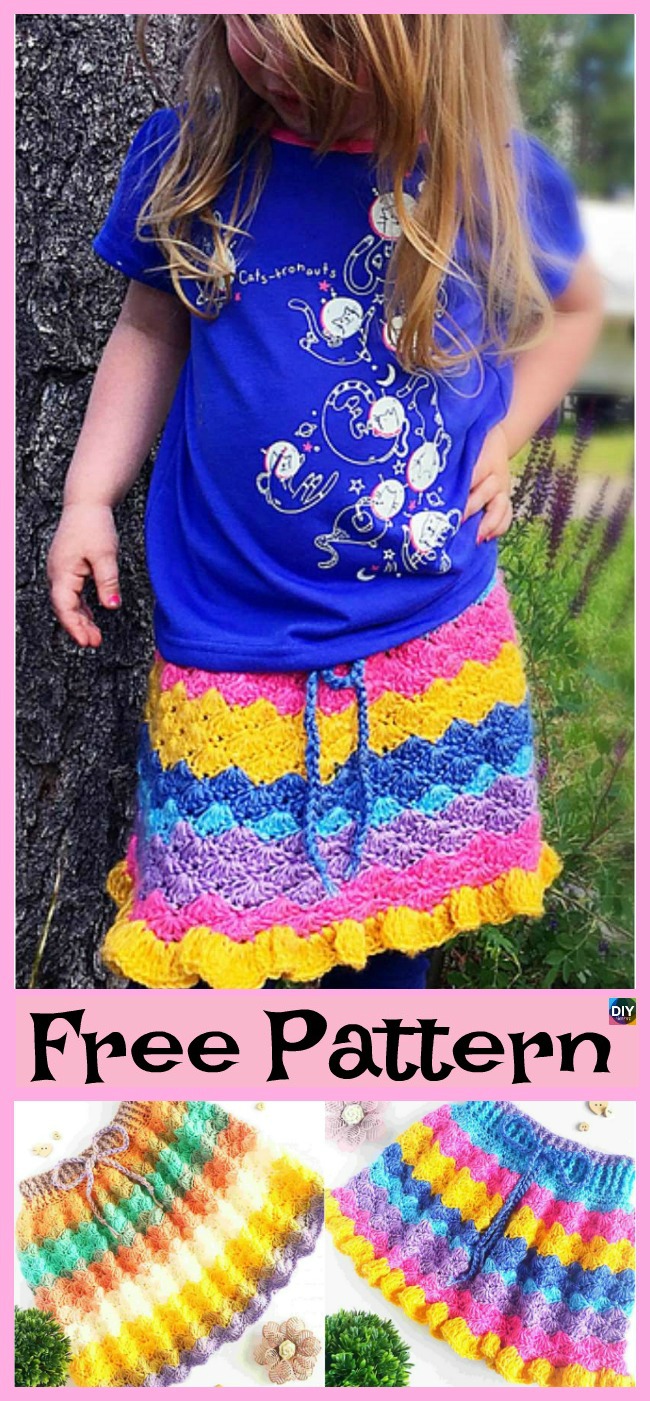 diy4ever-Crochet Pretty Skirt for Girl - Free Pattern 