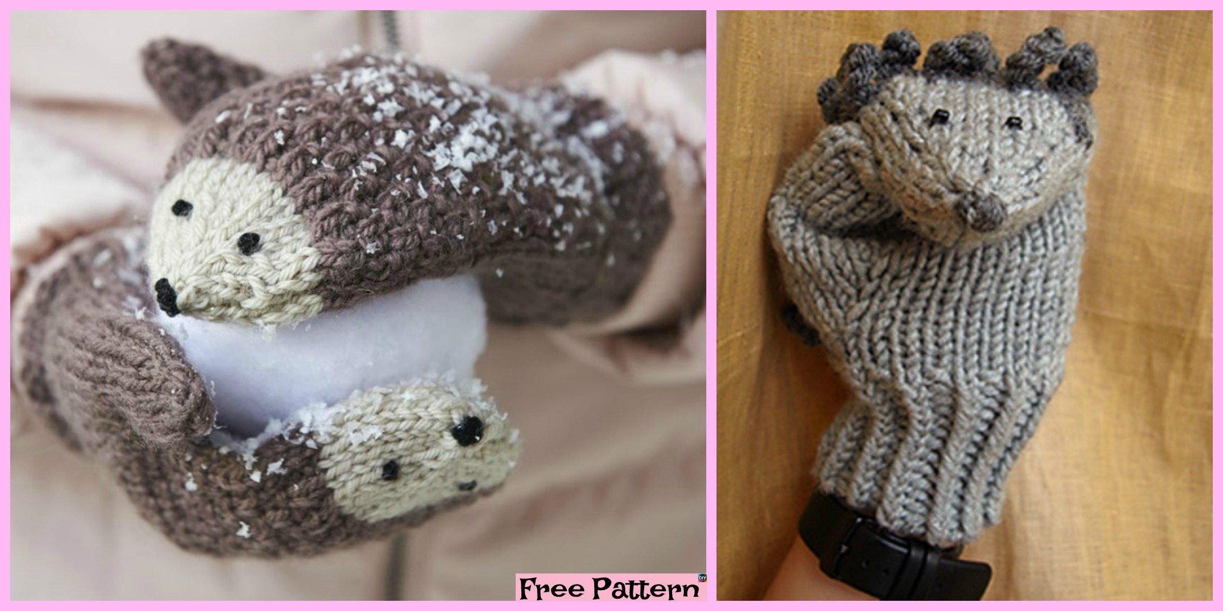 10+ Cute Knit Animal Mittens Free Patterns DIY 4 EVER