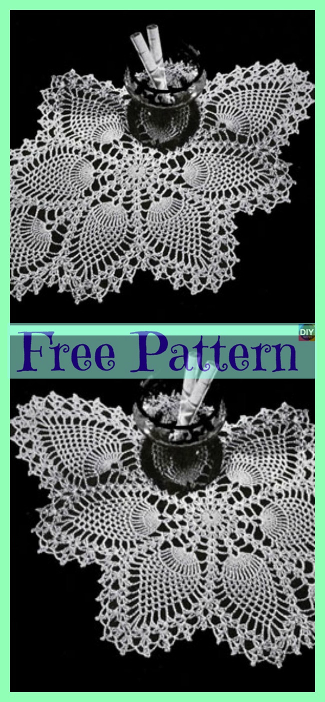 diy4ever -6 Pretty Crochet Lace Doilies - Free Patterns 