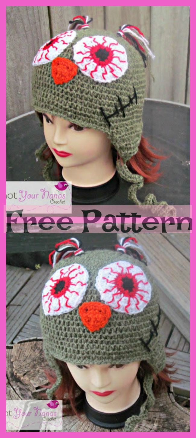 8 Crocheted Owl Hats - Free Patterns