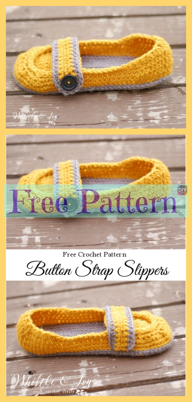 diy4ever-Cozy Crocheted Slippers - Free Pattern 