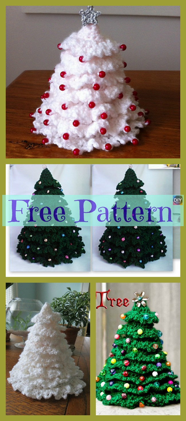 diy4ever-Crochet Christmas Tree Decoration - Free Patterns