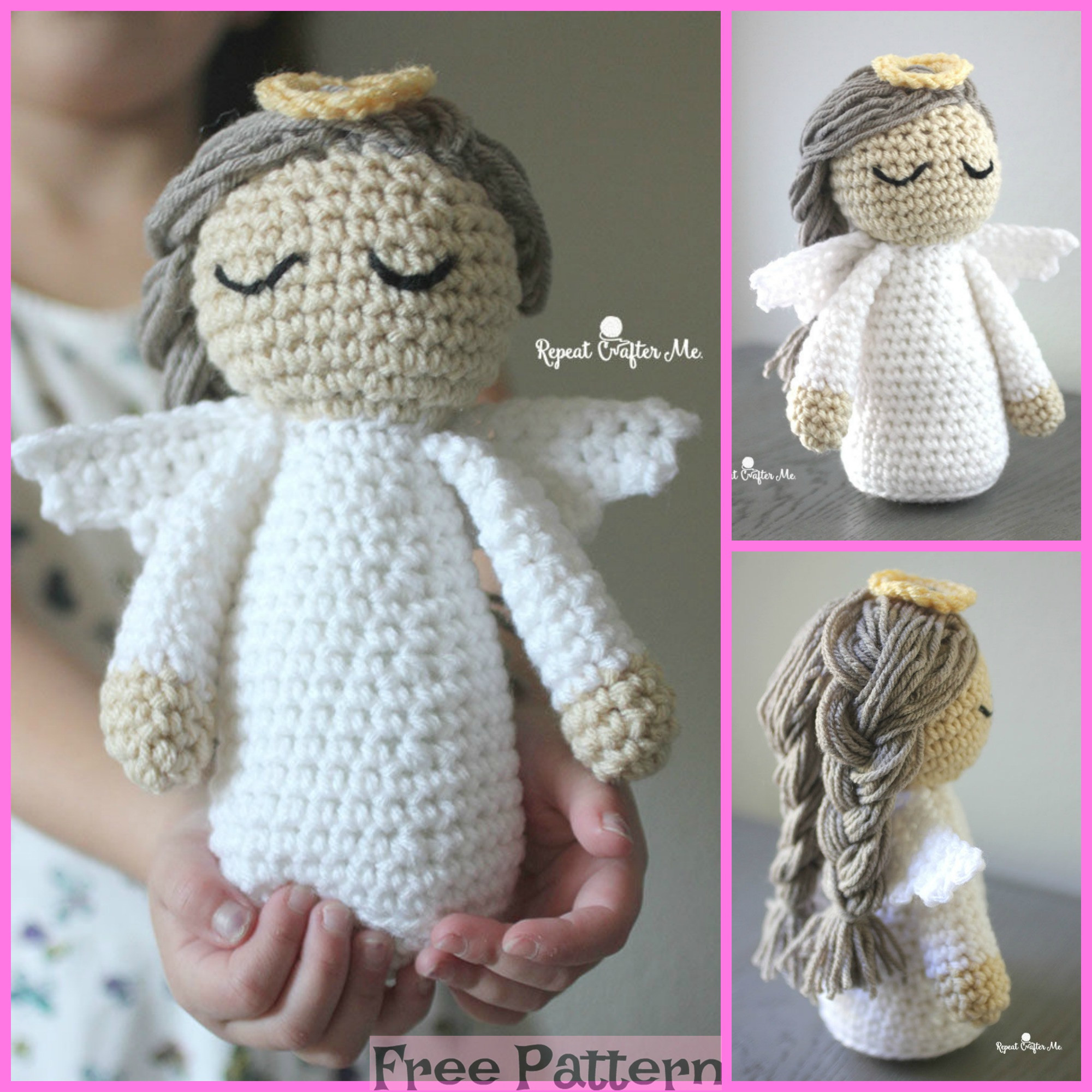 diy4ever-Cute Crocheted Angel - Free Pattern 