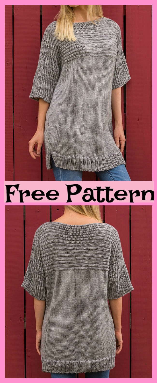 diy4ever-Knit Big Comfy Sweater - Free Pattern