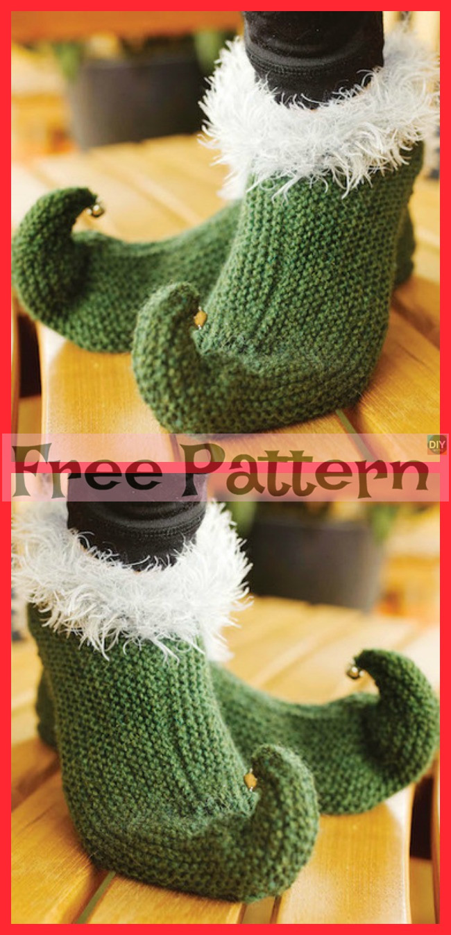 diy4ever-Knit Elf Shoes - Free Pattern