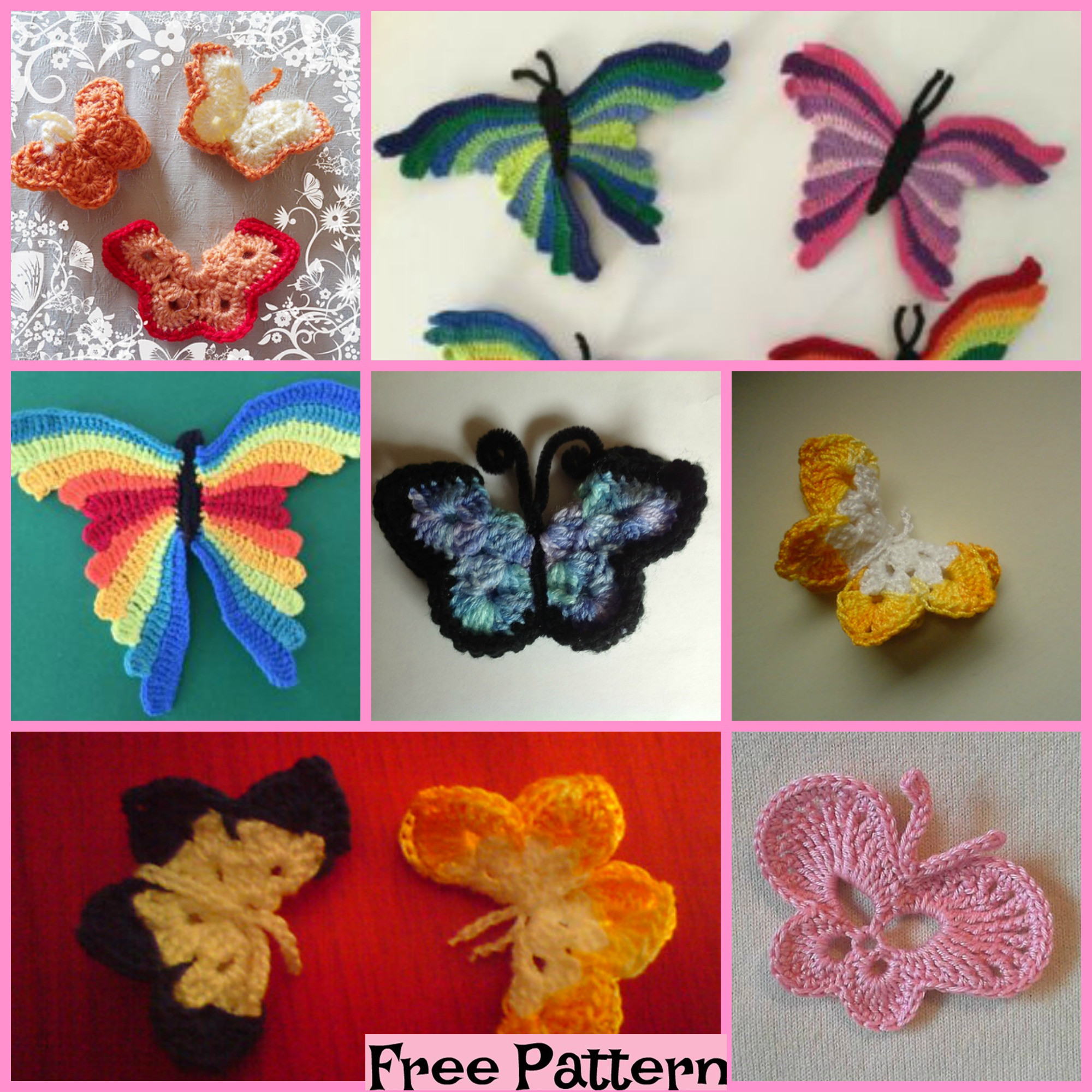 diy4ever-Pretty Crocheted  Butterflies - Free Patterns 