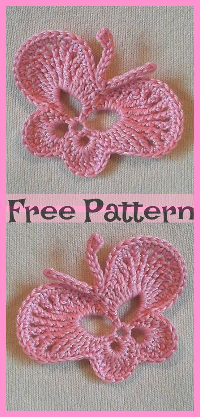 diy4ever-Pretty Crocheted  Butterflies - Free Patterns 