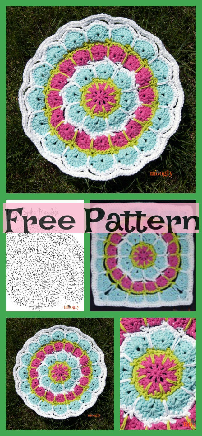 diy4ever-8 Crochet Mandala Rugs - Free Patterns