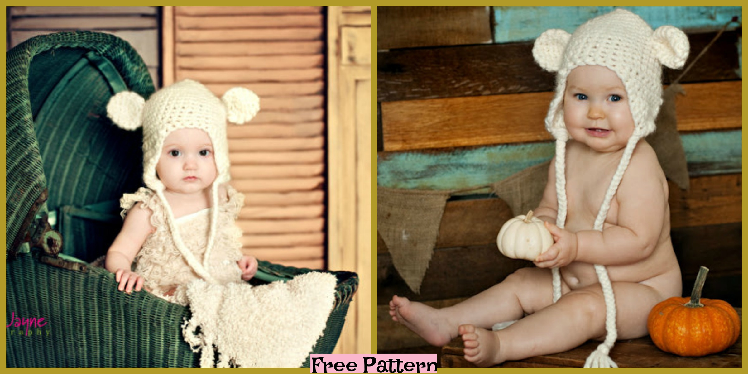diy4ever-Crochet Bear Hat - Free Pattern