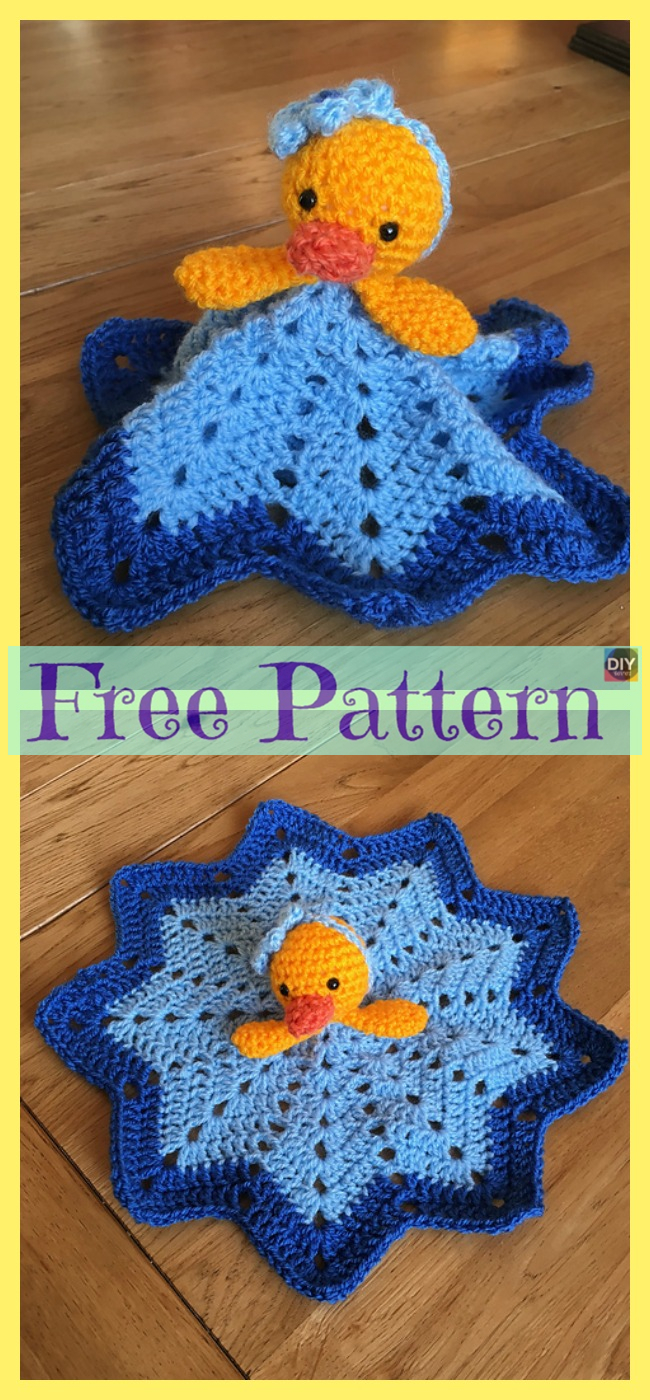 diy4ever-Crochet Duck Blanket - Free Patterns 