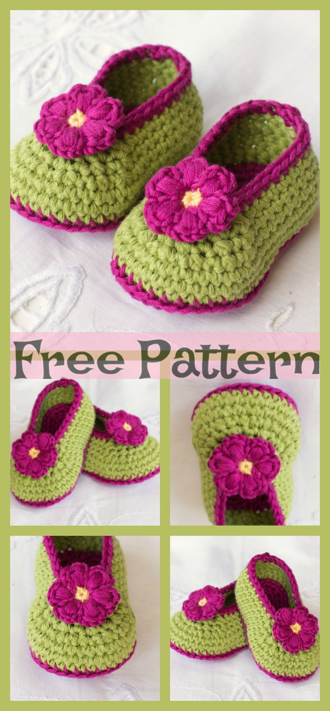 diy4ever-Crochet Fairy Blossom Baby Booties - Free Pattern 