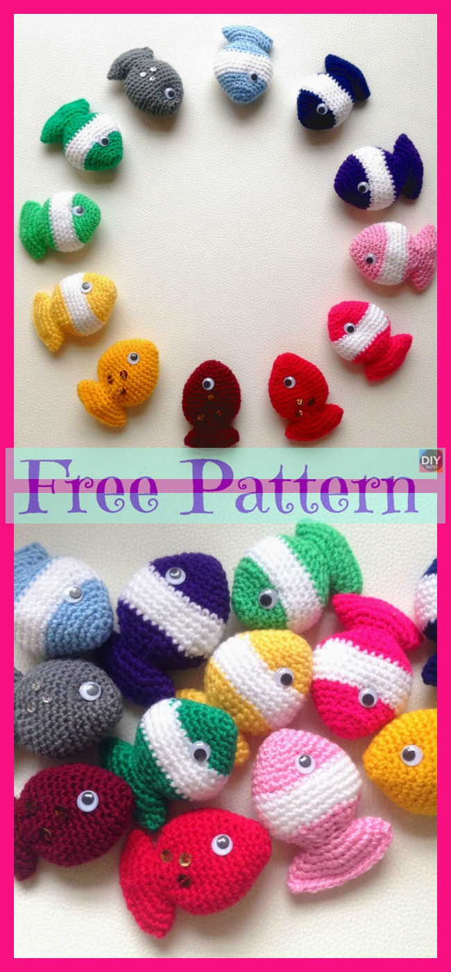 diy4ever-Crochet Fish Candy - Free Pattern