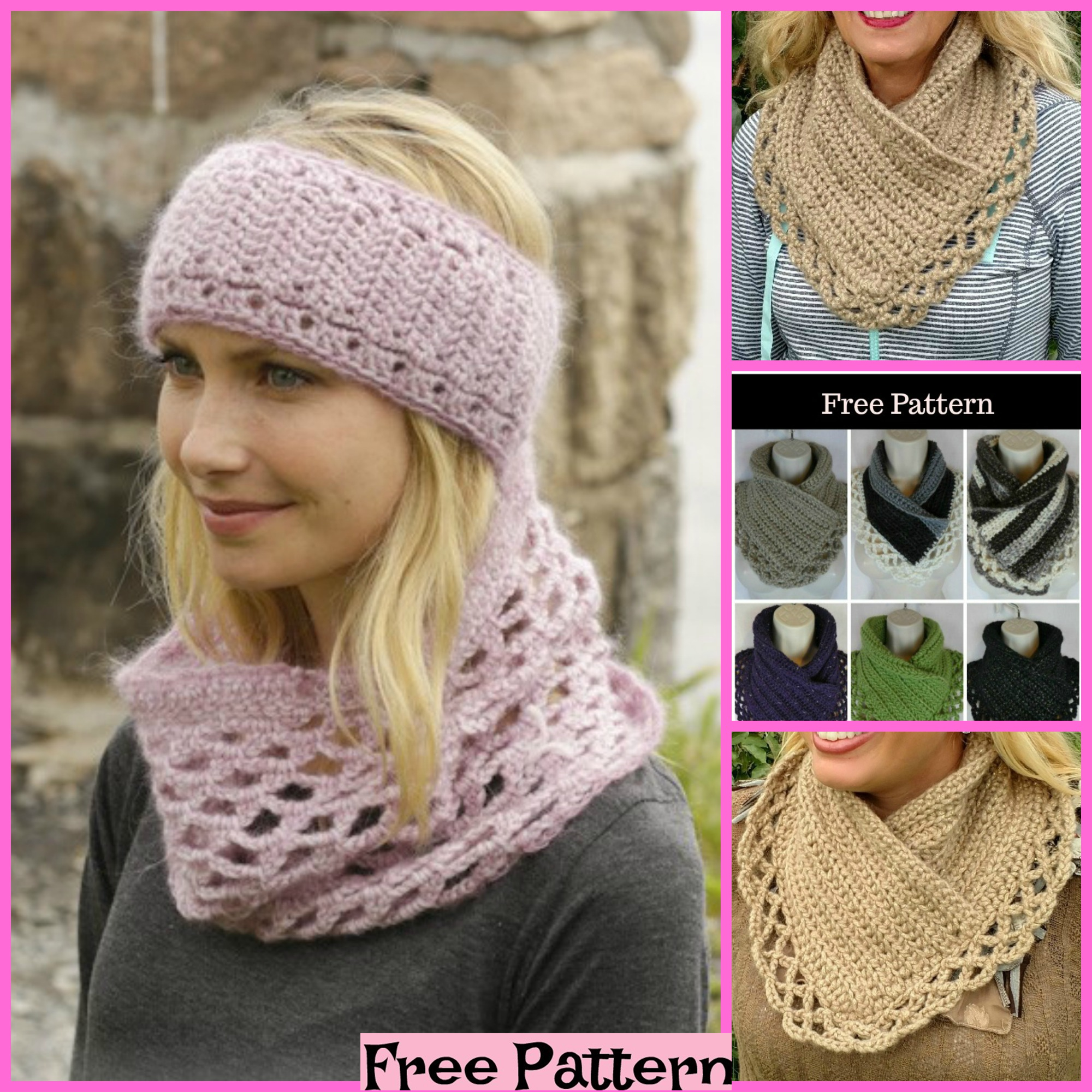 diy4ever-Crochet Lacy Neck Warmer - Free Pattern