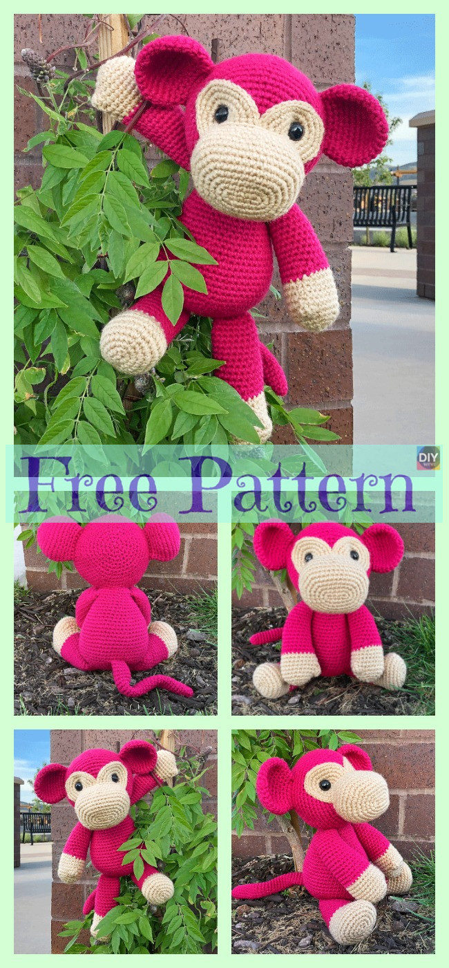 diy4ever-Crochet Mimi Monkey - Free Pattern 