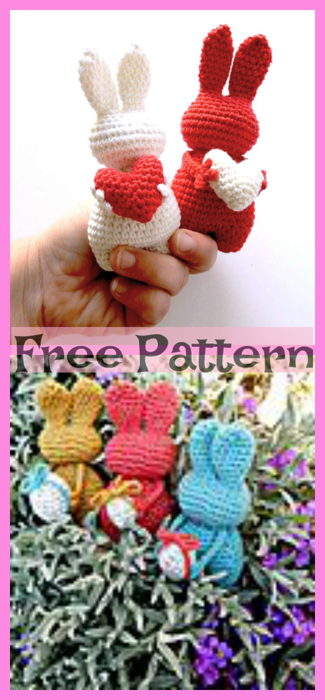 diy4ever-Crochet Valentine Bunny - Free Pattern 