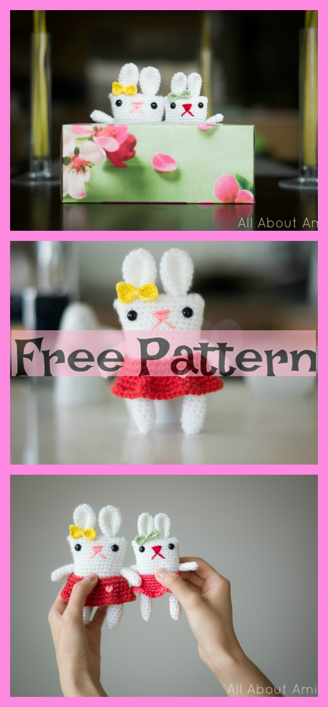  diy4ever-Crochet Valentine Bunny - Free Pattern 