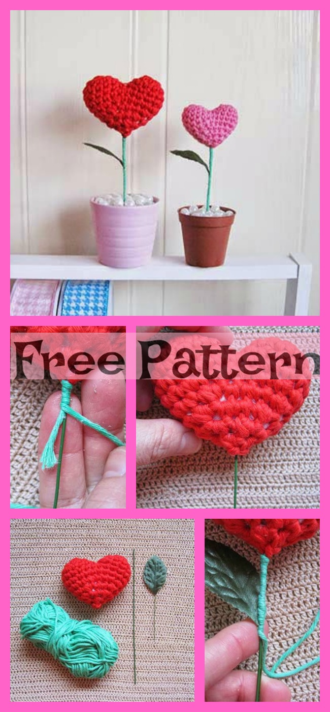 diy4ever-Crochet Valentine Heart - Free Patterns 