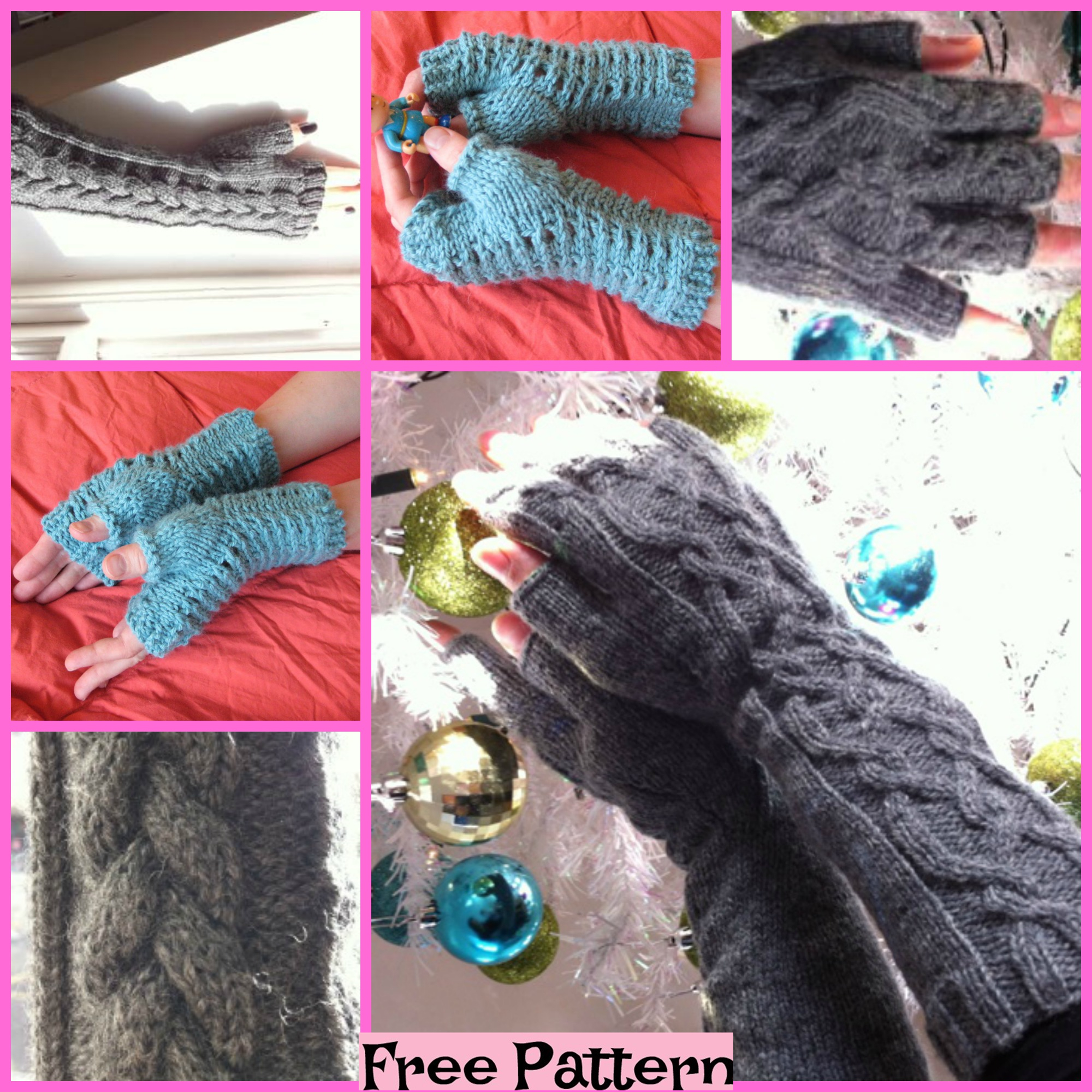diy4ever-Knit Fingerless Gloves - Free Patterns 