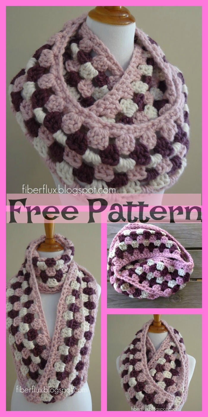 diy4ever-12 Crochet Infinity Scarves - Free Patterns 