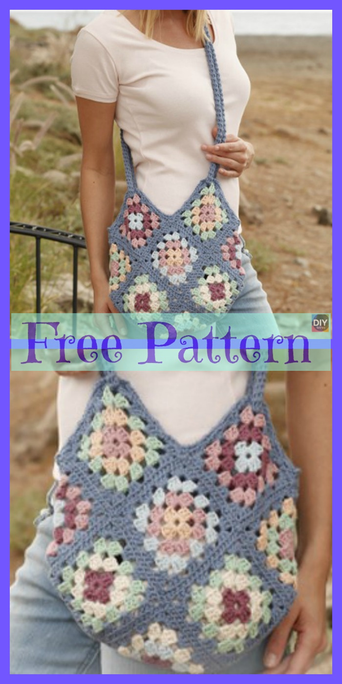diy4ever-12 Crochet Square Bag Free Patterns