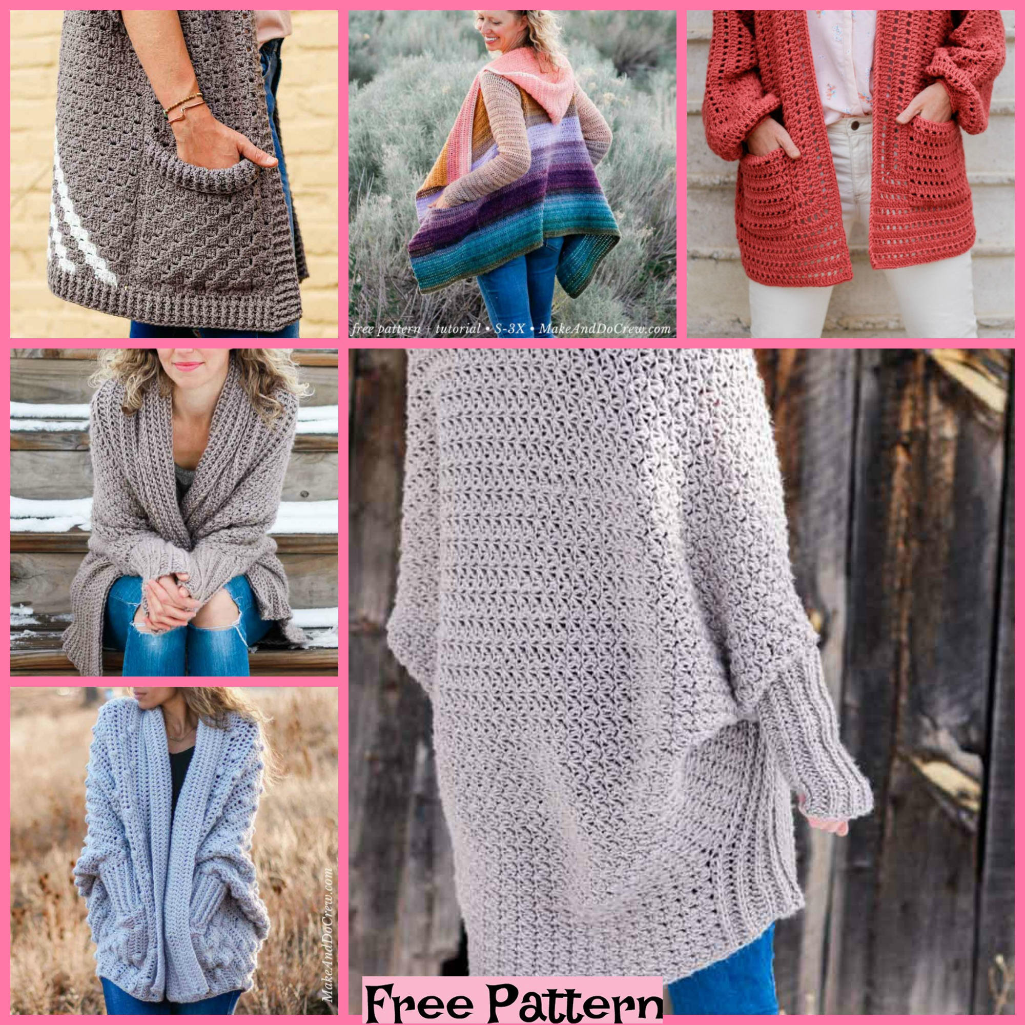 diy4ever-8 Stylish Crochet Cardigan Free Patterns