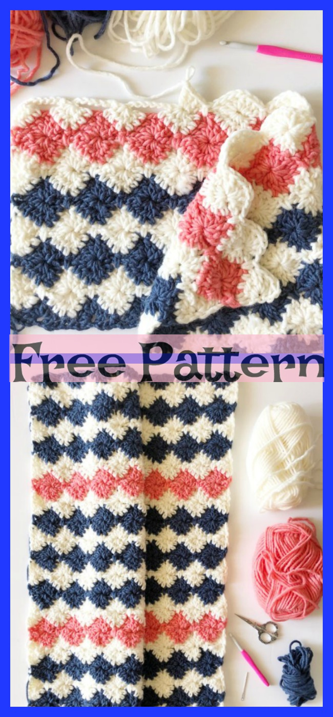 diy4ever-Crochet Harlequin Blanket - Free Pattern 