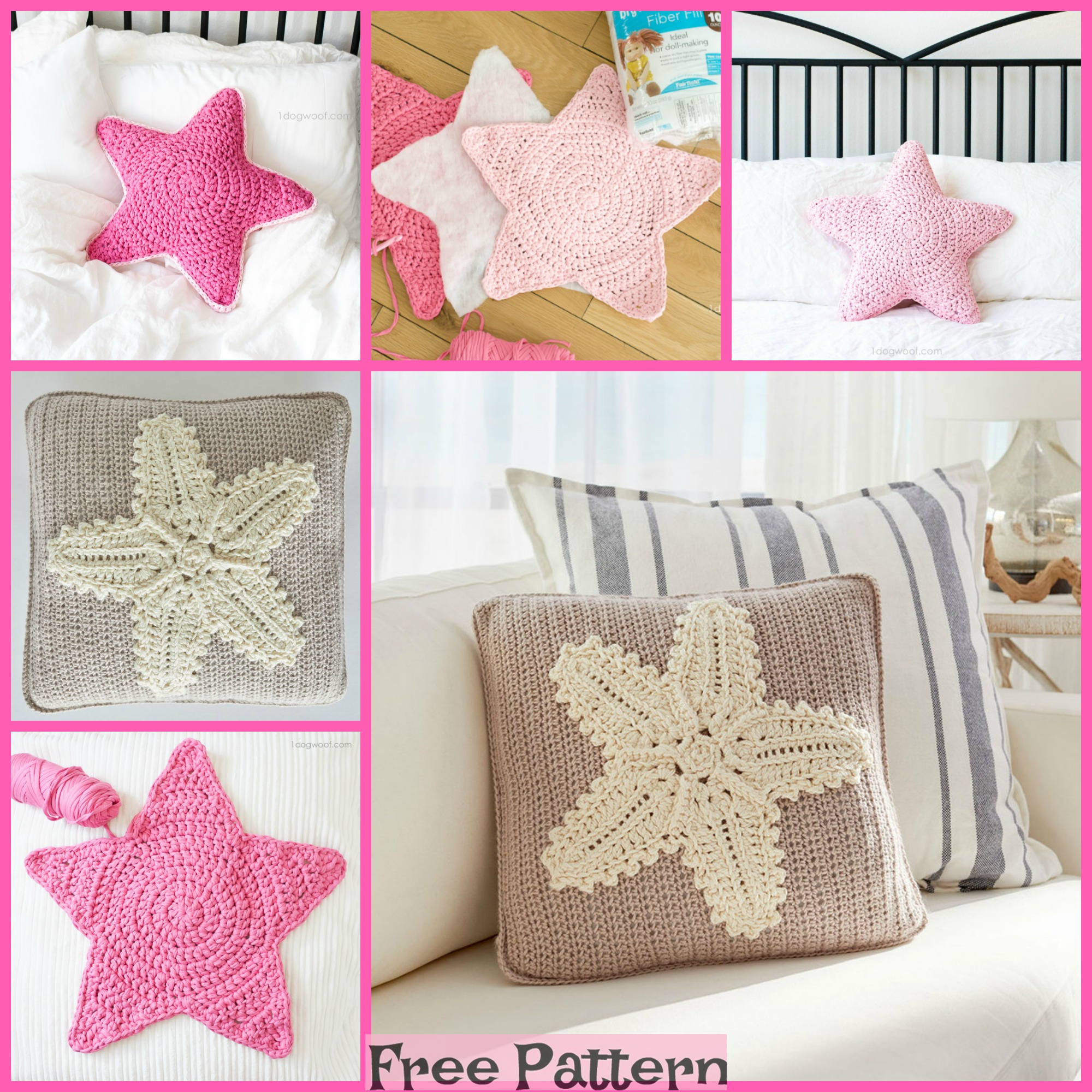 diy4ever- Crochet Starfish Pillow - Free Pattern