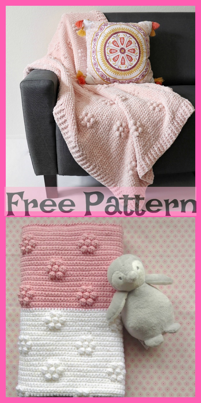 diy4ever-Crochet Velvet Throw - Free Patterns 