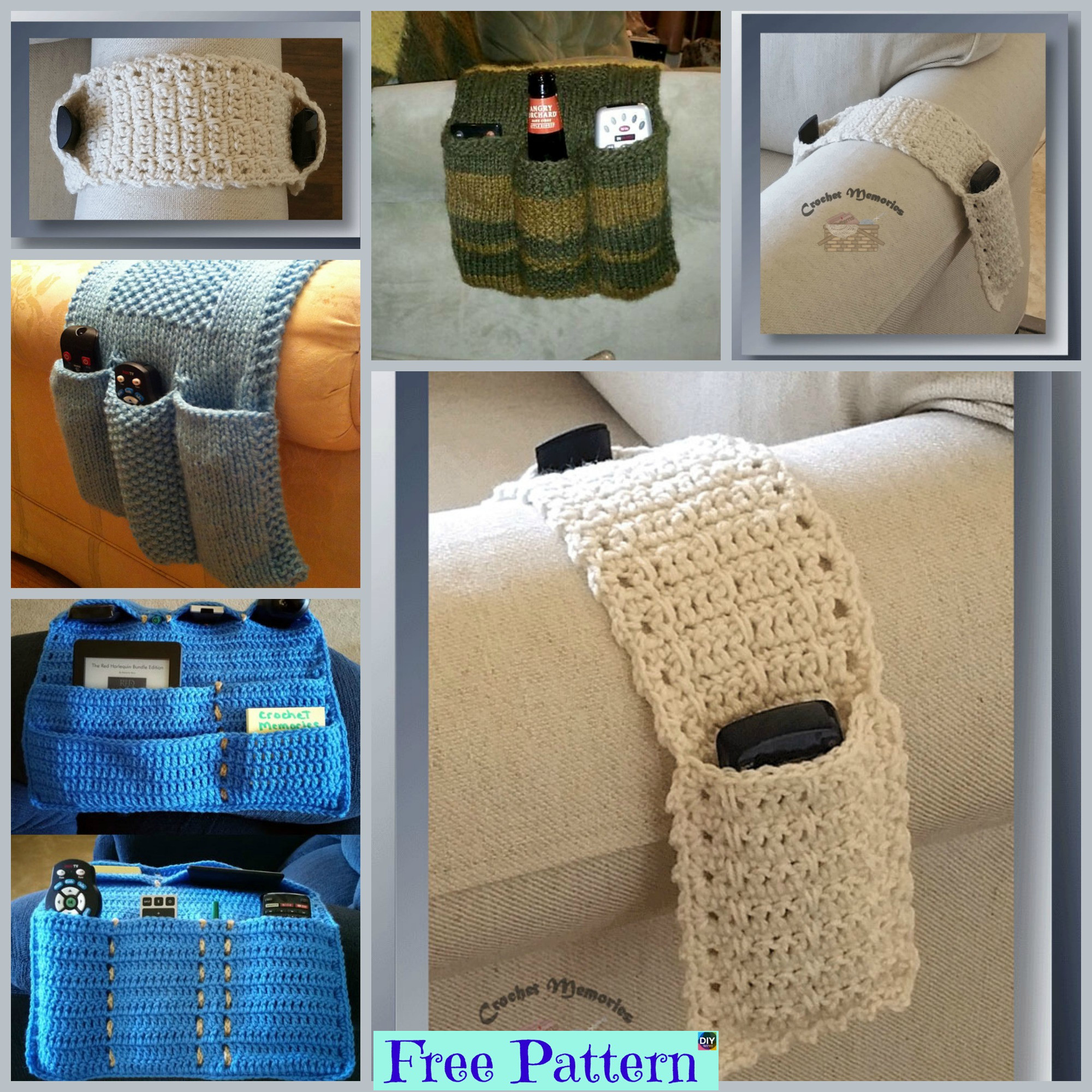 diy4ever-Knit & Crochet Remote Caddy - Free Patterns