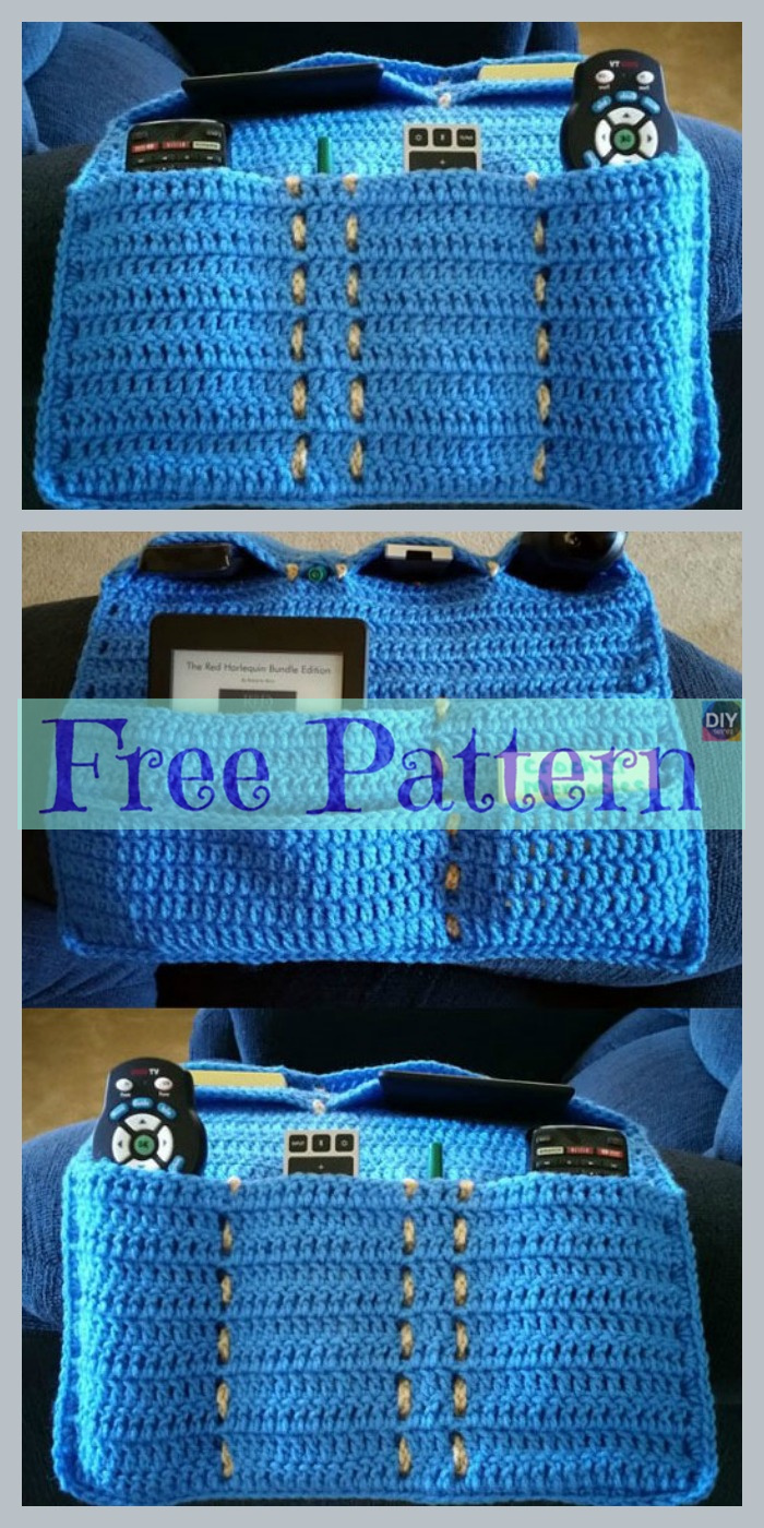 diy4ever-Knit & Crochet Remote Caddy - Free Patterns