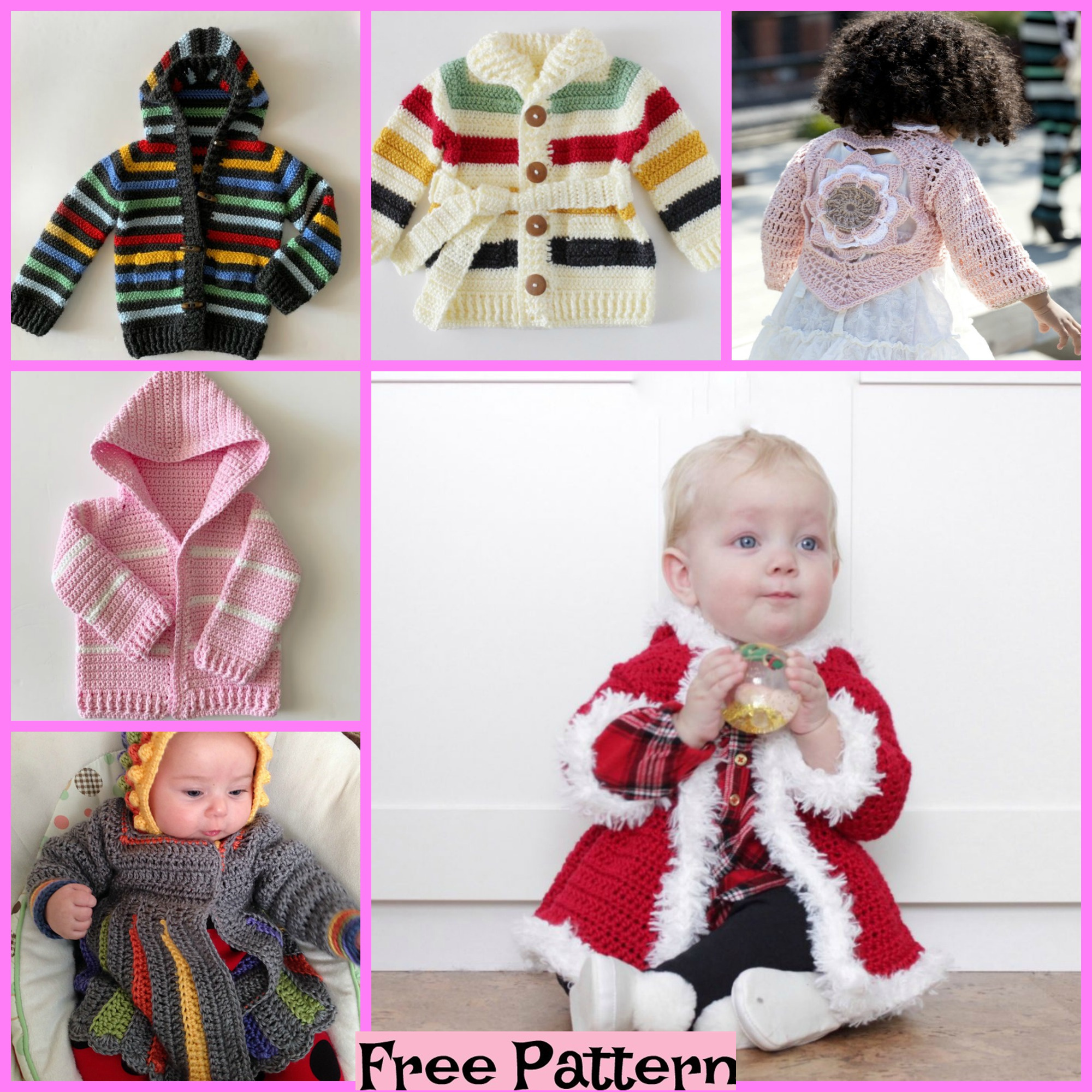 diy4ever-10 Crochet Kids Sweaters - Free Patterns