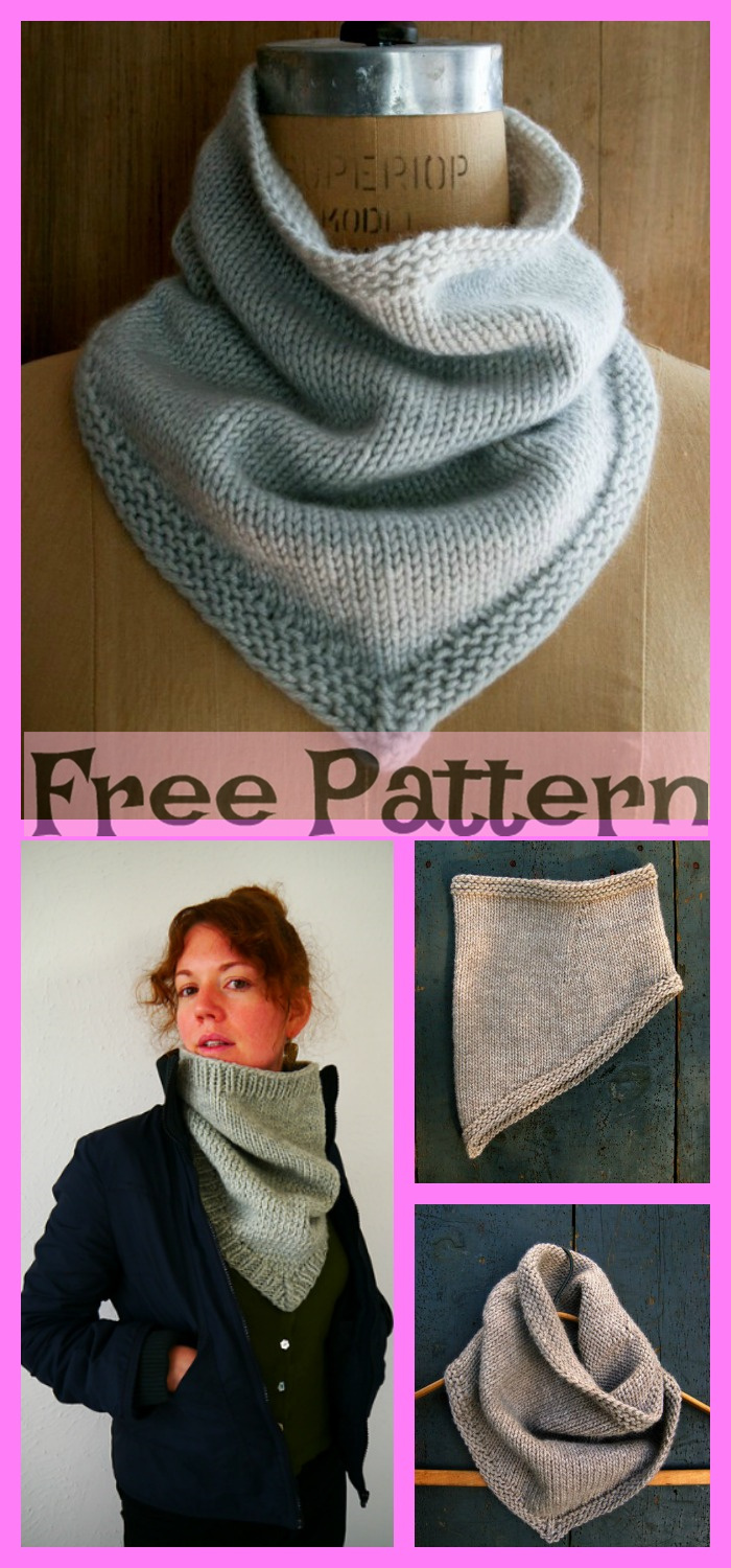 diy4ever-Crochet Bandana Cowl - Free Pattern