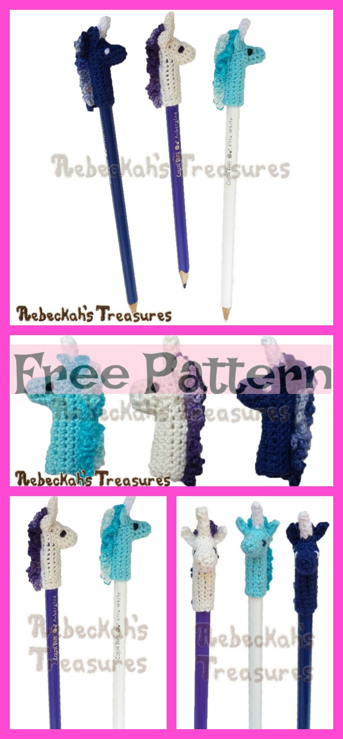 diy4ever-Crochet Pencil Topper – Free Patterns 