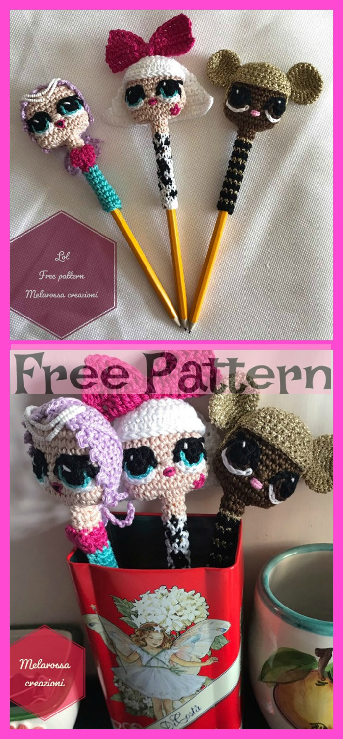 diy4ever-Crochet Pencil Topper – Free Patterns 