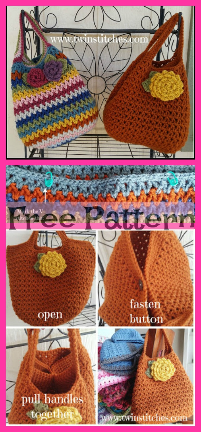 diy4ever-Crochet Rose Purse - Free Patterns
