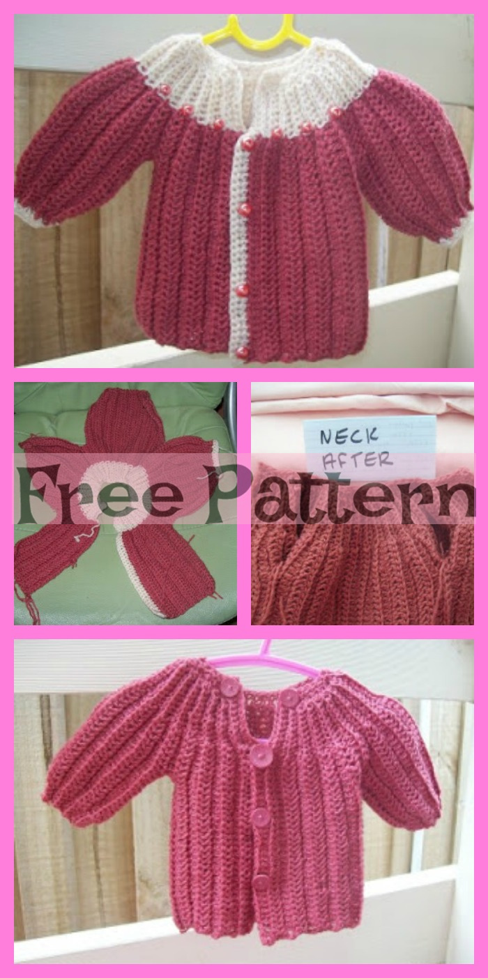 diy4ever-Crochet baby Jacket - Free Patterns 