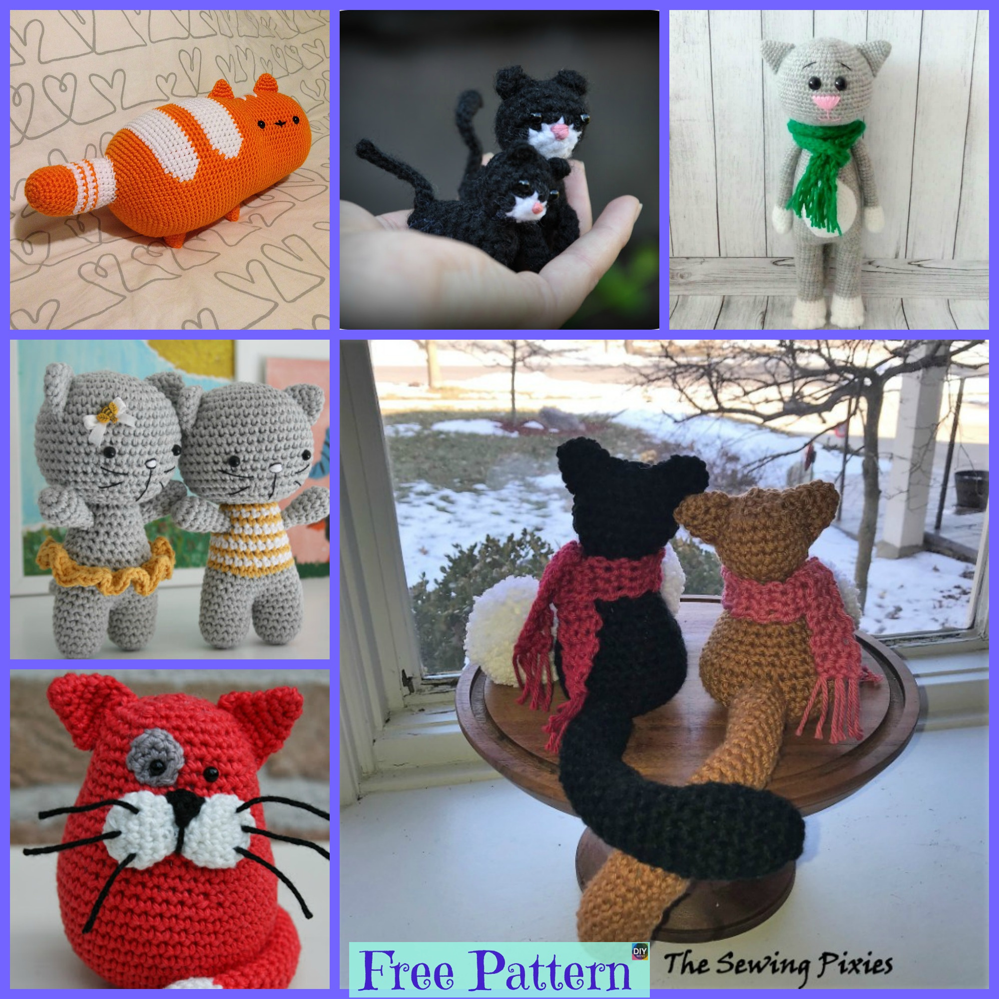 diy4ever-10 Crochet Cats Home Decor Free Patterns