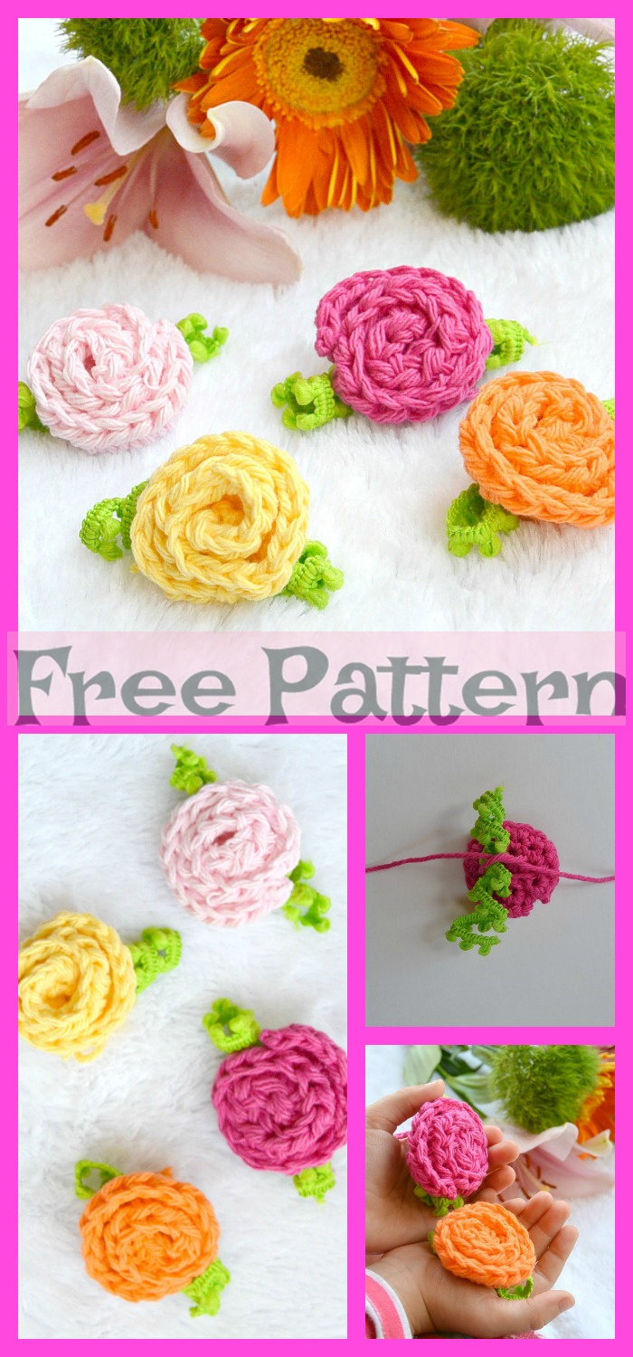 diy4ever-6 Wonderful Crochet Roses - Free Patterns 