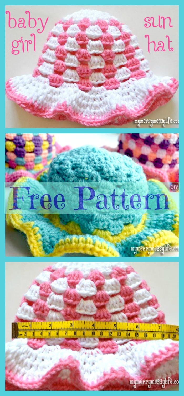 diy4ever-8 Crochet Cute Sun Hat Free Patterns