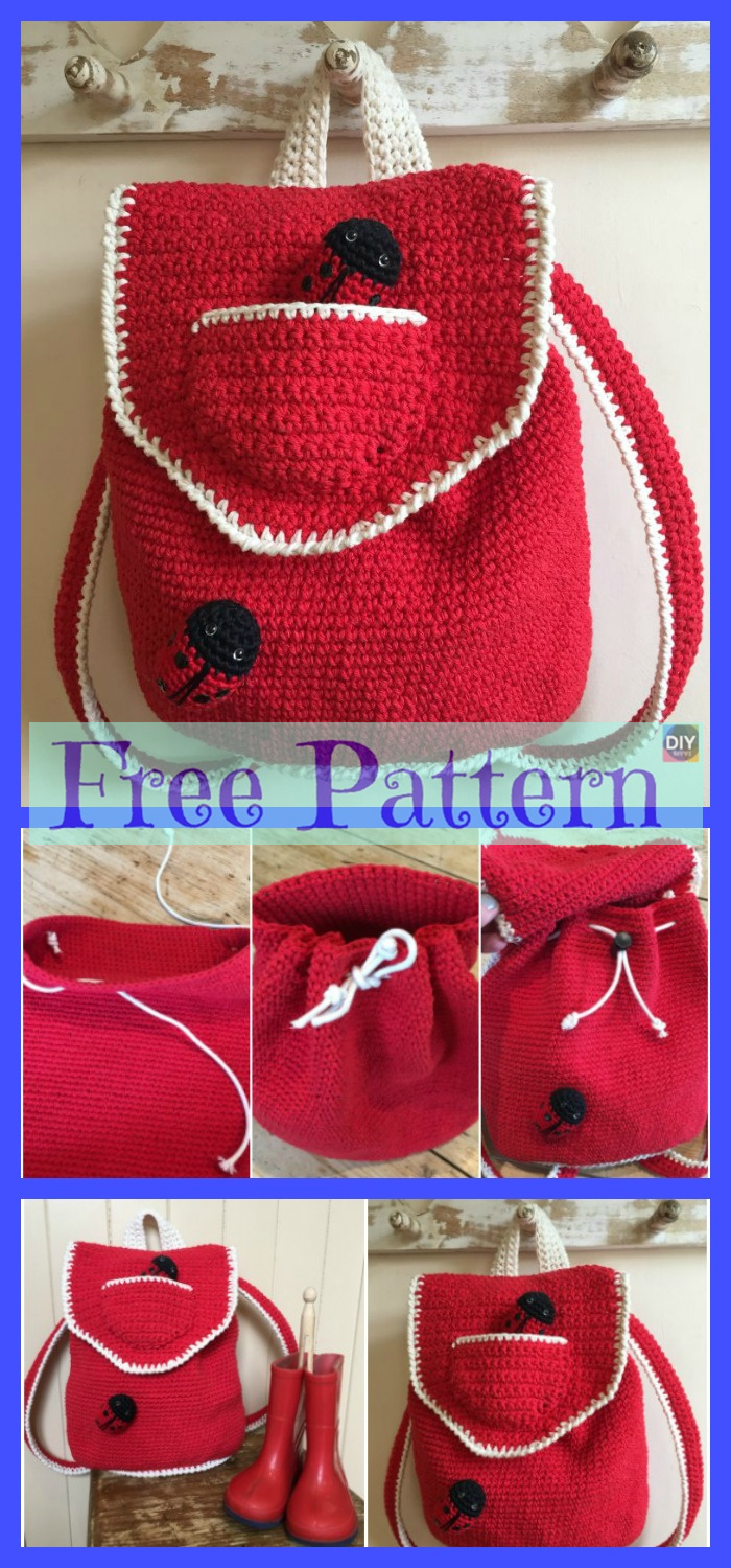 diy4ever-Crochet Backpacks - Free Patterns 
