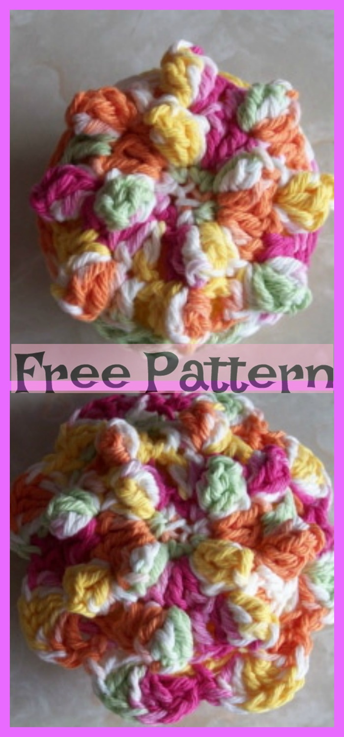 diy4ever-Crochet Dish Scrubbies - Free Patterns 
