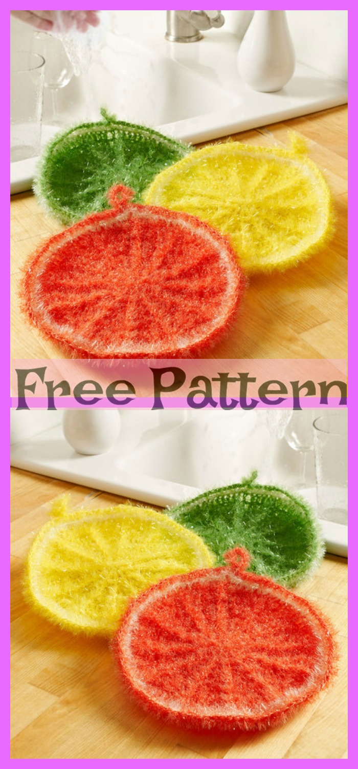 diy4ever-Crochet Dish Scrubbies - Free Patterns 
