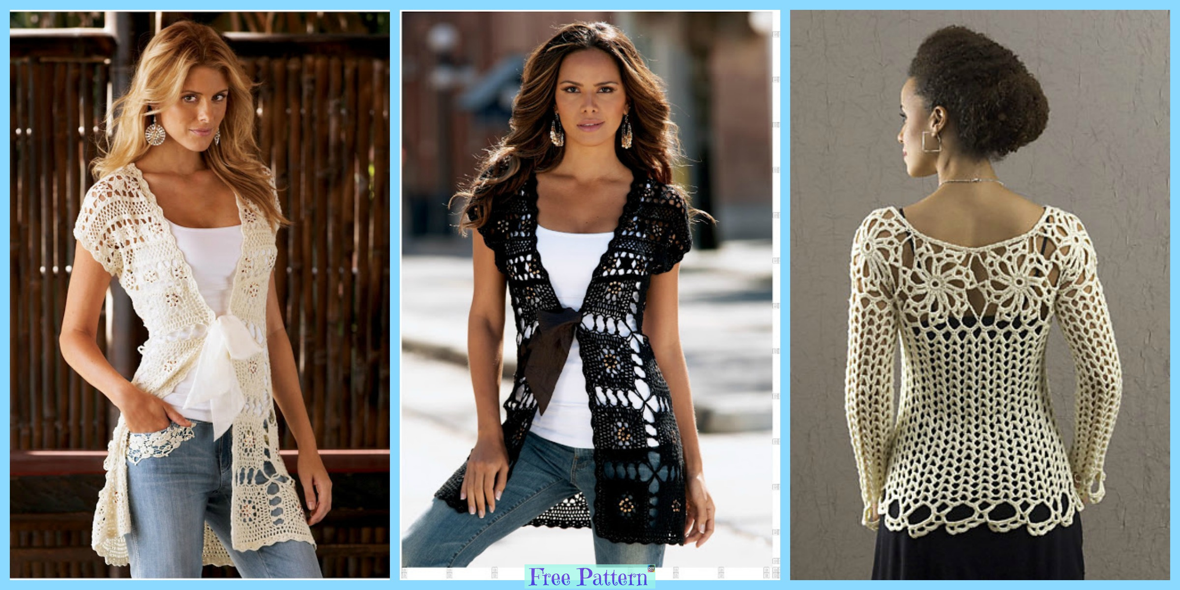 diy4ever-Crochet Lace Summer Tops - Free Patterns