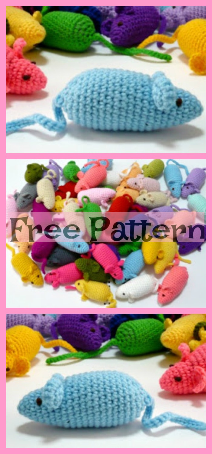diy4ever-Crochet Mouse Toys for Cat - Free Patterns